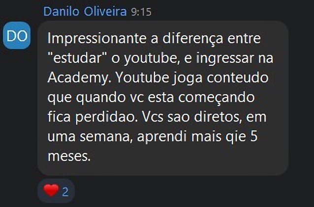 Danilo: em uma semana aprendi mais que em 5 meses