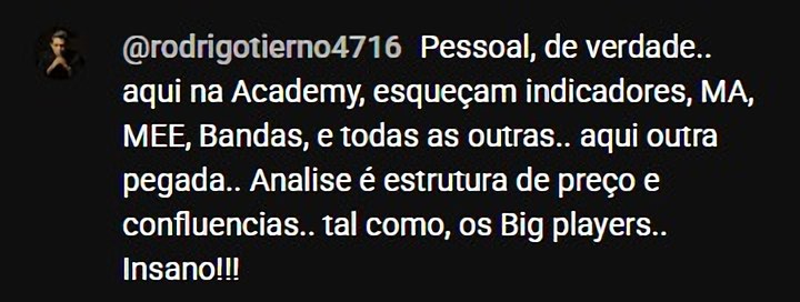 Comentário no YouTube do Rodrigo